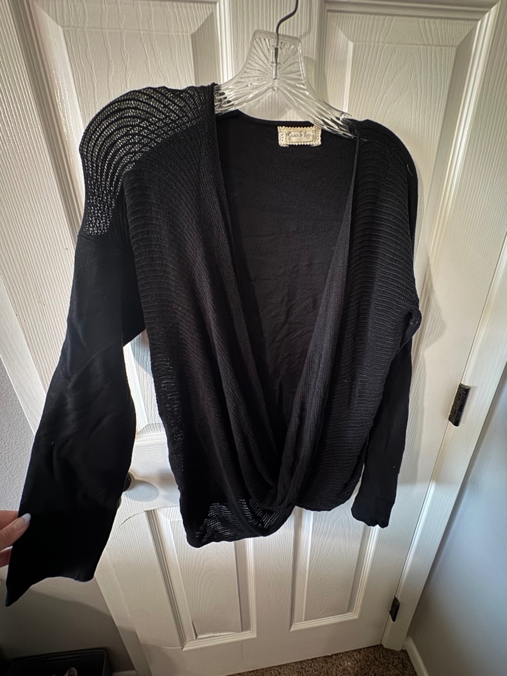 Grease and lace sweater